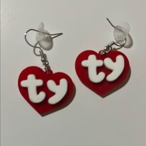 Red Heart 'ty' Earrings for Kids